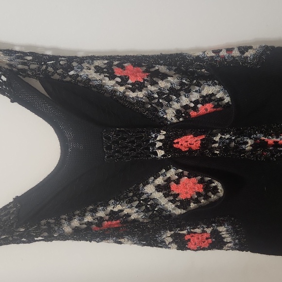 Free People Grandmas Love Crochet Sequins Trapeze Tank Top Size Med - Picture 6 of 6